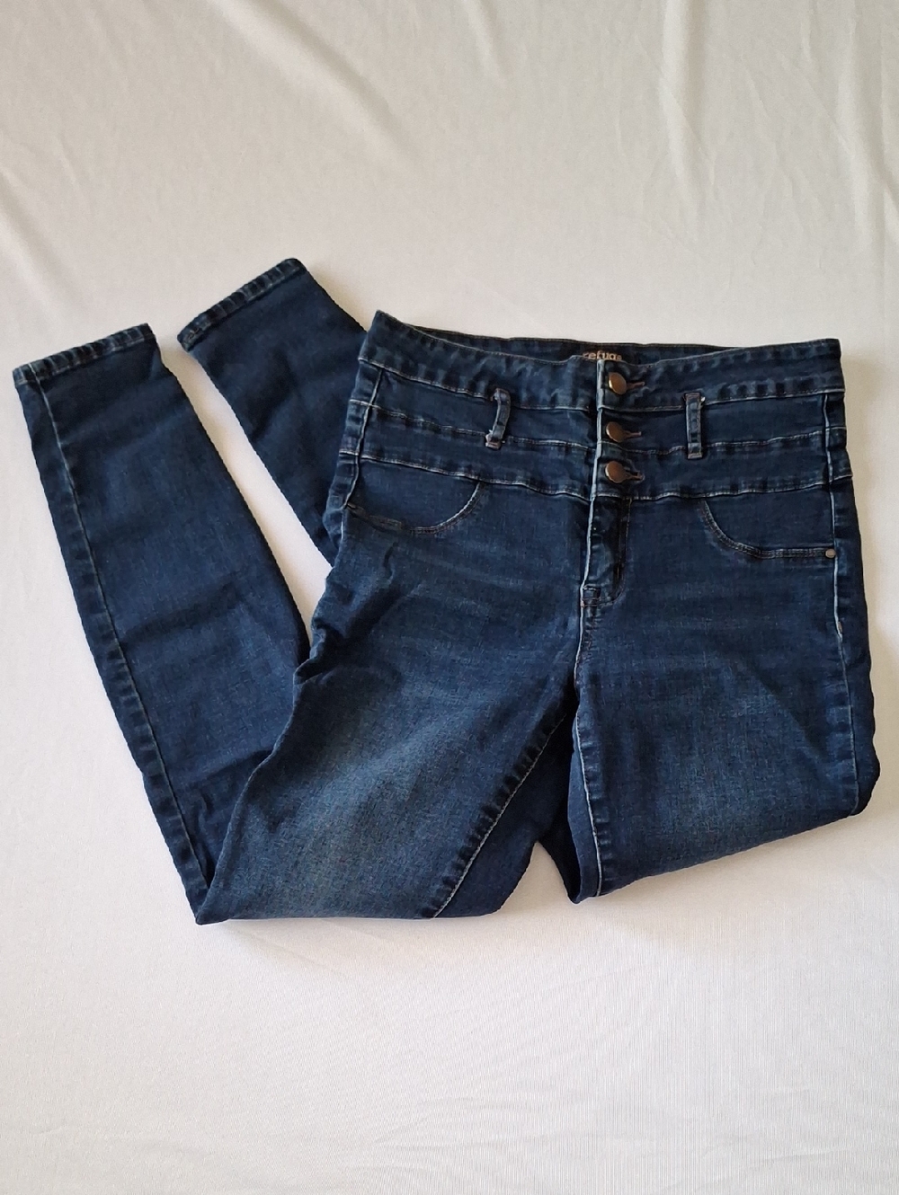 refuge Dark Indigo High-Rise Skinny Jeans